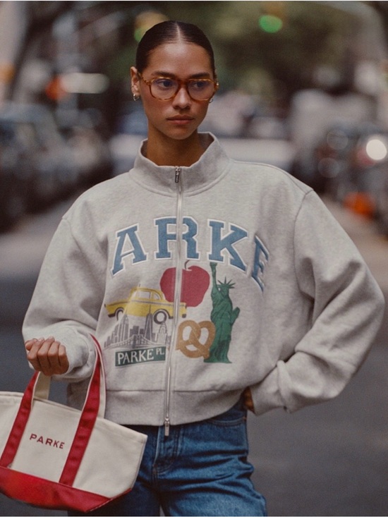 Parke Jackets & Blazers - PARKE NYC EXCLUSIVE Graphic Zip-Up Mockneck - S/M
